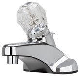 Boston Harbor PF4101S-P Lavatory Faucet, 1.5 gpm, 1-Faucet Handle, Plastic, Chrome Plated, Round Handle